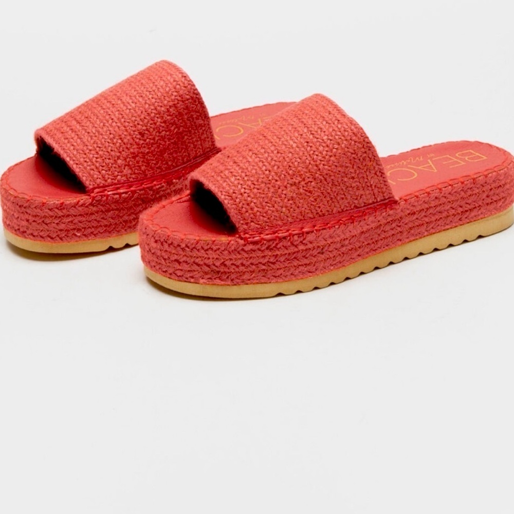 Beach by Matisse Del Mar Jute Red Sandal size 9M